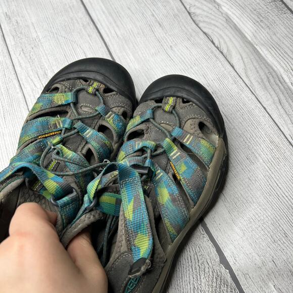 Keen Footwear Green Blue Closed Toe Comfort Sandals Size 4 Big Kids - Picture 6 of 9